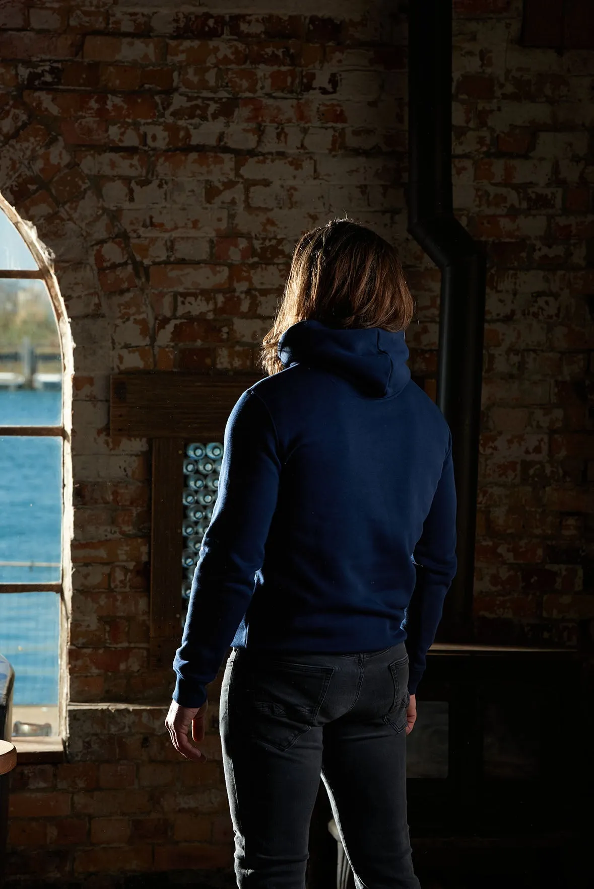 Abeyant - Mens Hoodie- Navy Blue