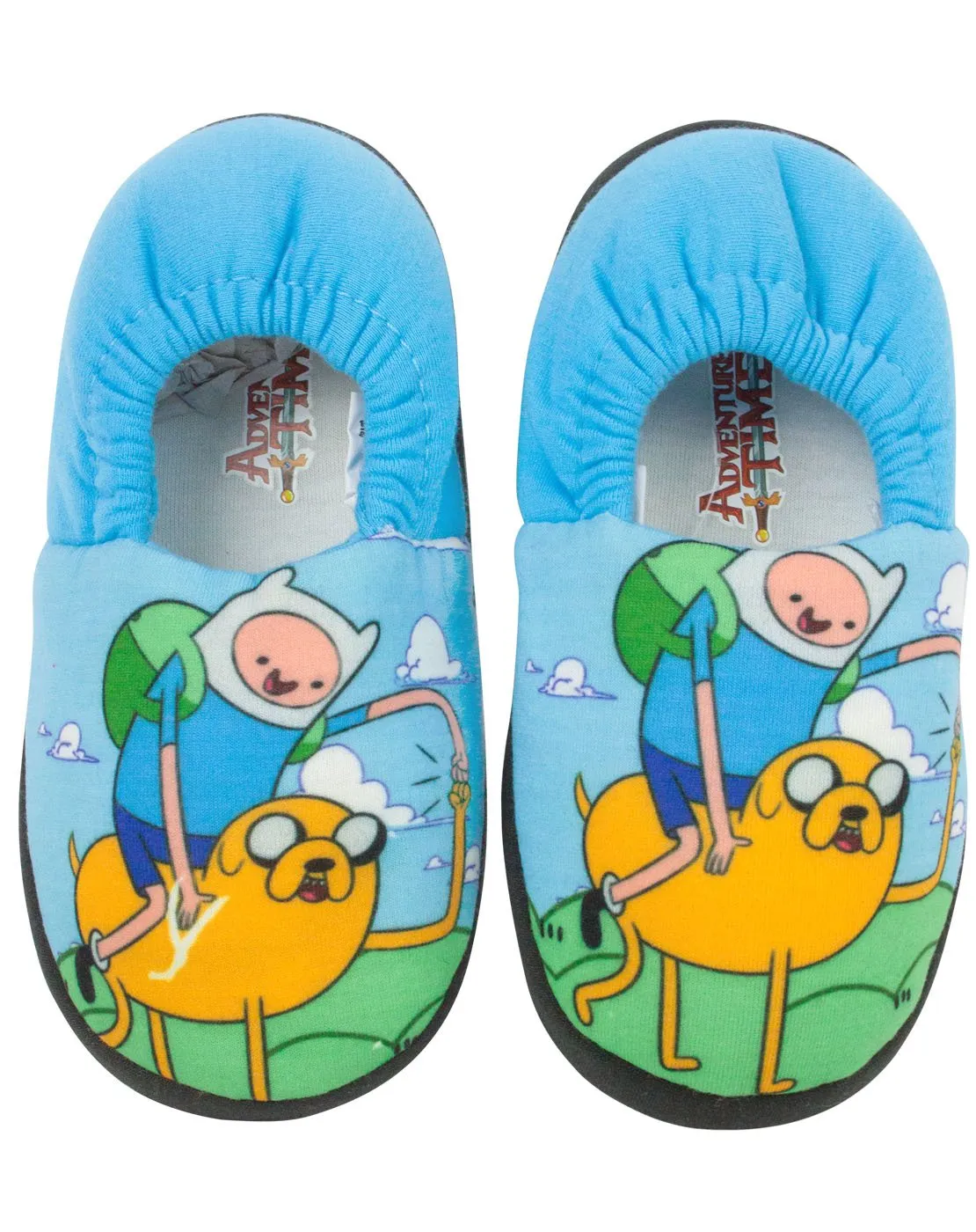 Adventure Time Finn and Jake Boy's Slippers - Blue