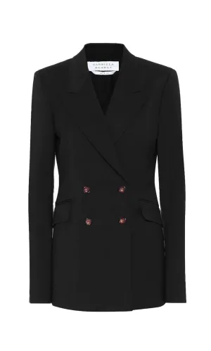 Angela Blazer in Black Sportswear Wool