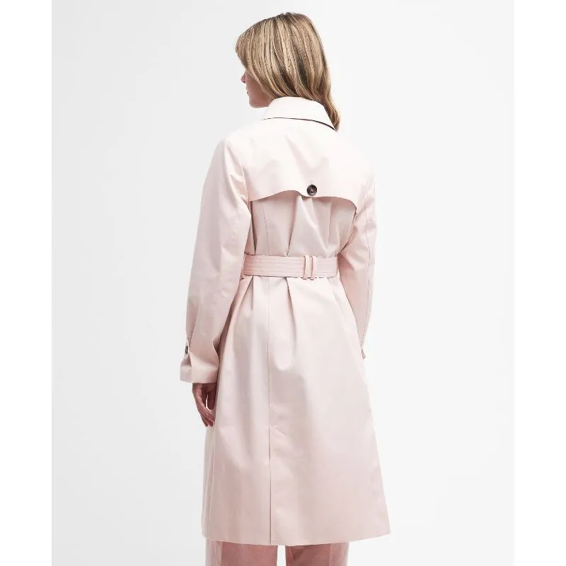 Barbour Greta Ladies Showerproof Trench - Primrose Pink/Primrose Hessian