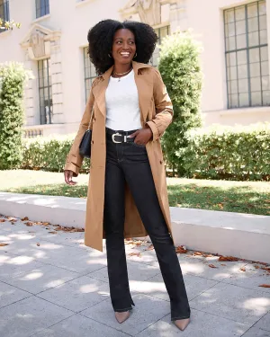 Belted Trench Coat in Butterscotch