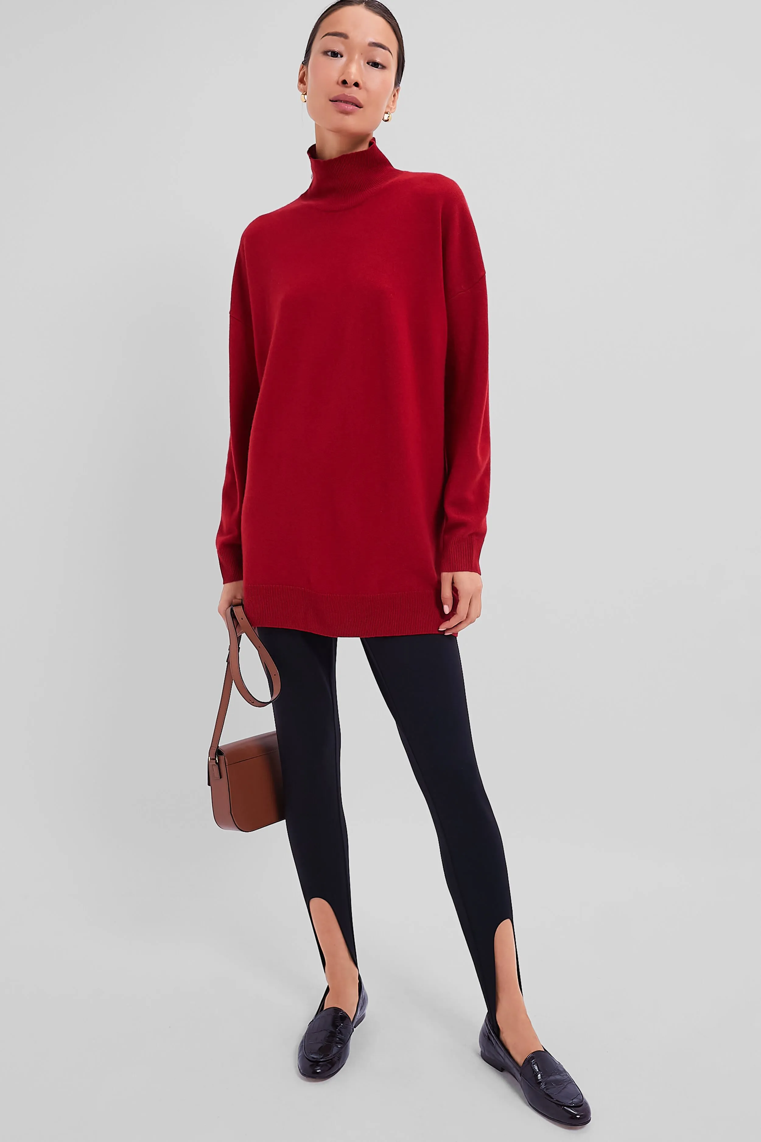 Brick Zoe Oversized Turtleneck