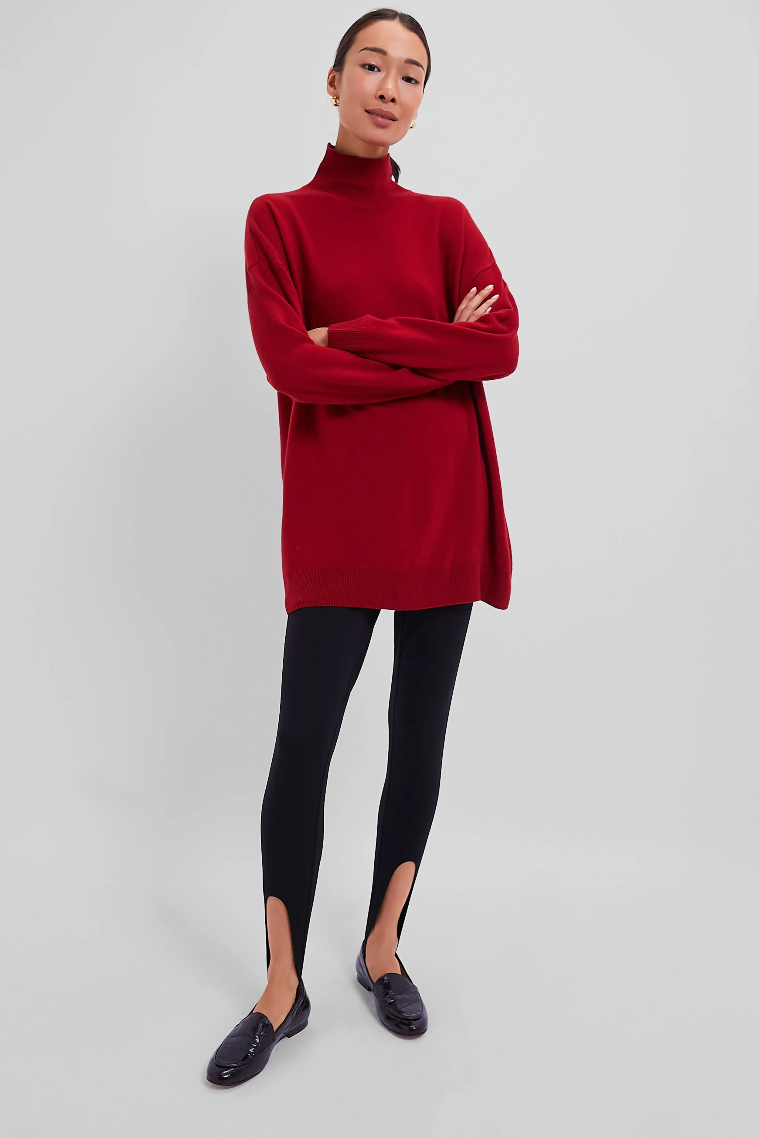 Brick Zoe Oversized Turtleneck