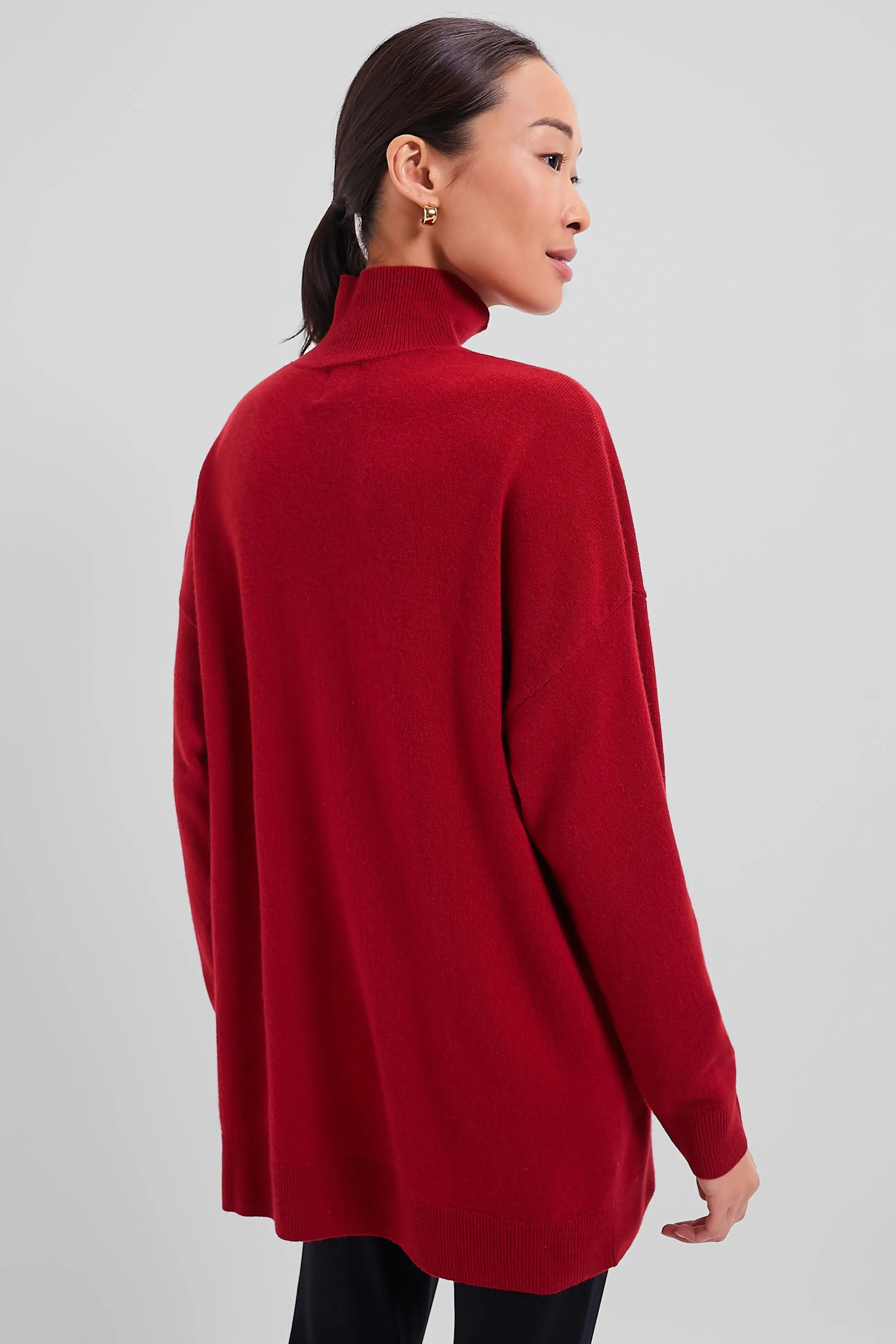 Brick Zoe Oversized Turtleneck