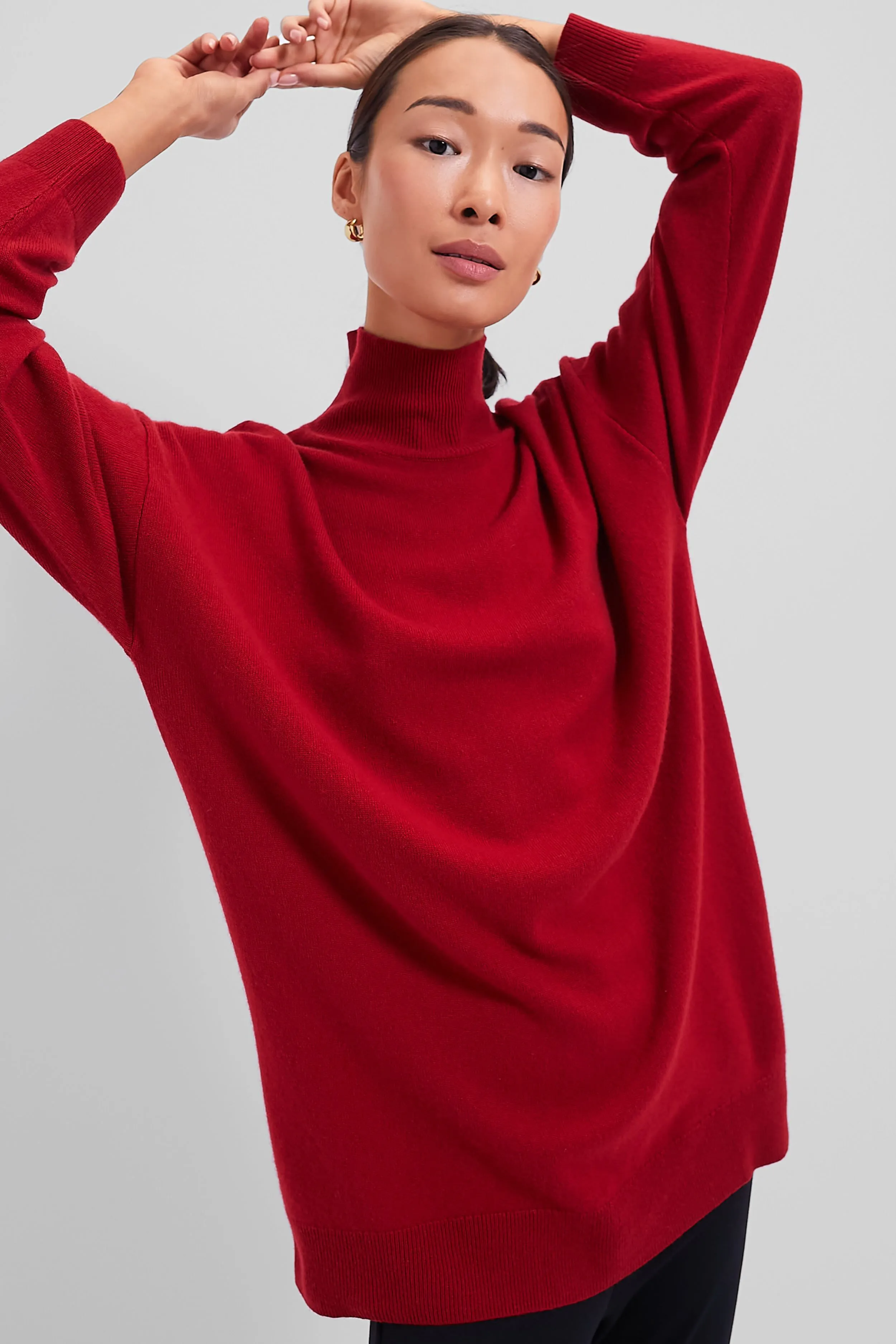 Brick Zoe Oversized Turtleneck