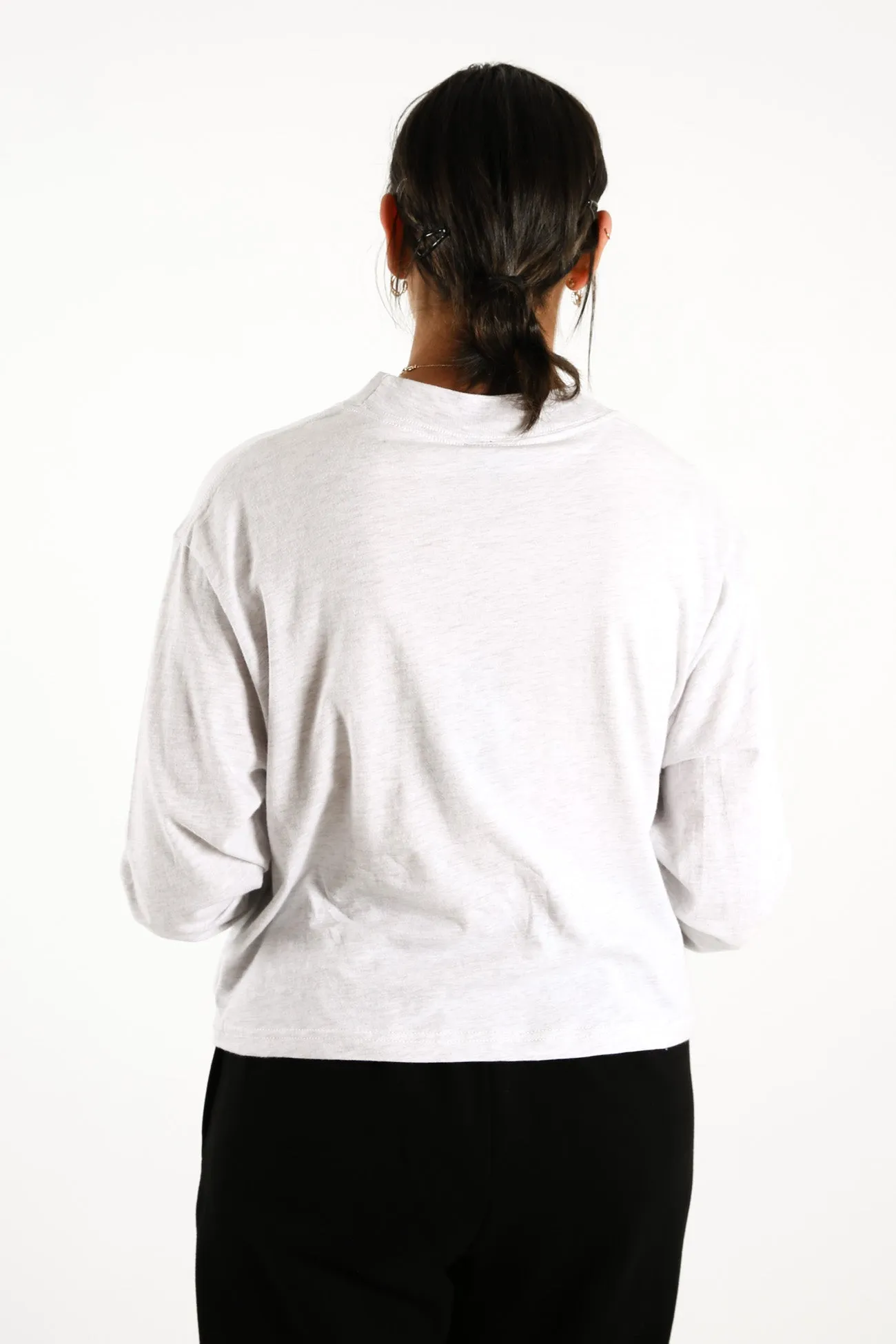 Chandler Mock Neck Long Sleeve Snow Marle