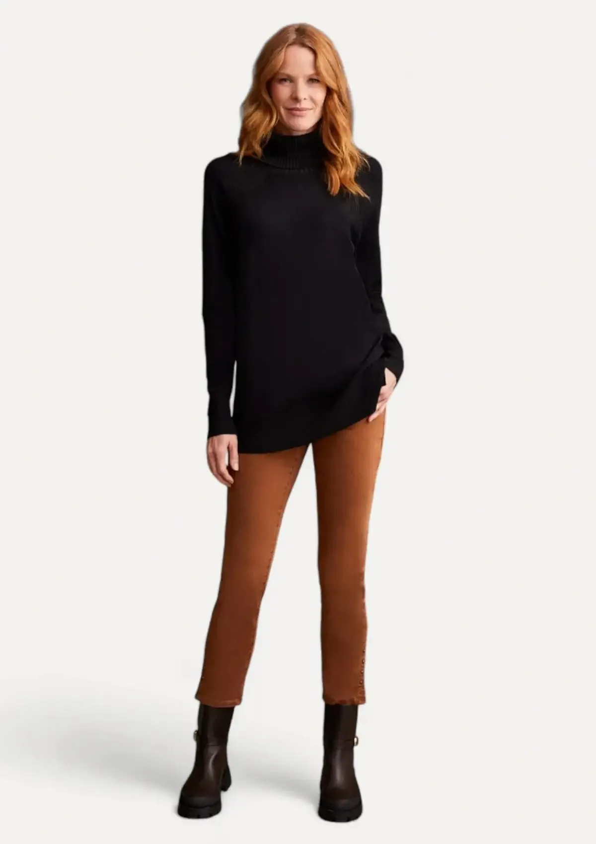 Dalia Long Sleeve Cowl Neck Sweater - Black