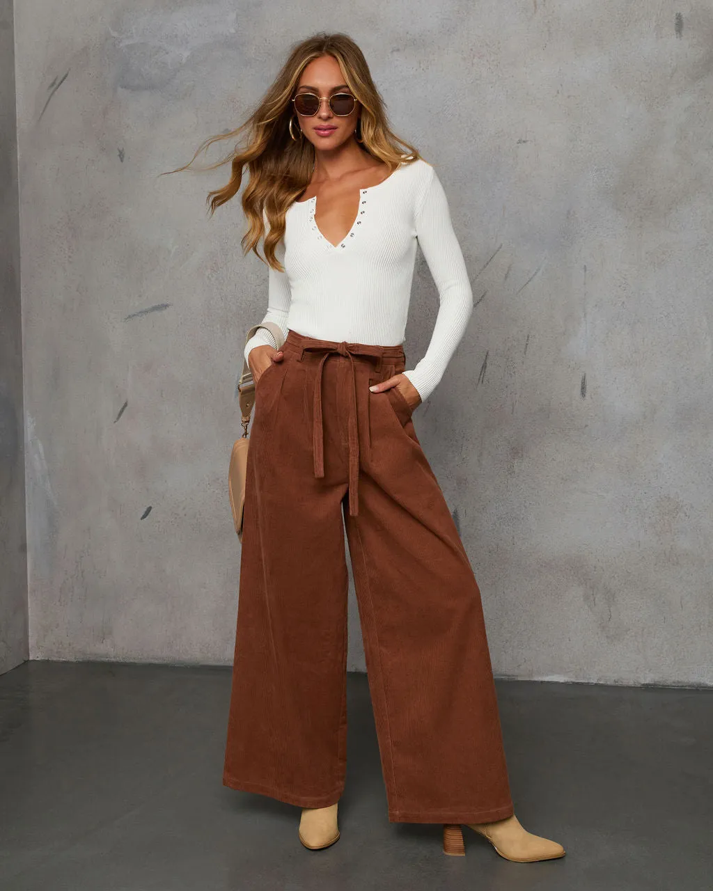 Devin Wide Leg Corduroy Trouser