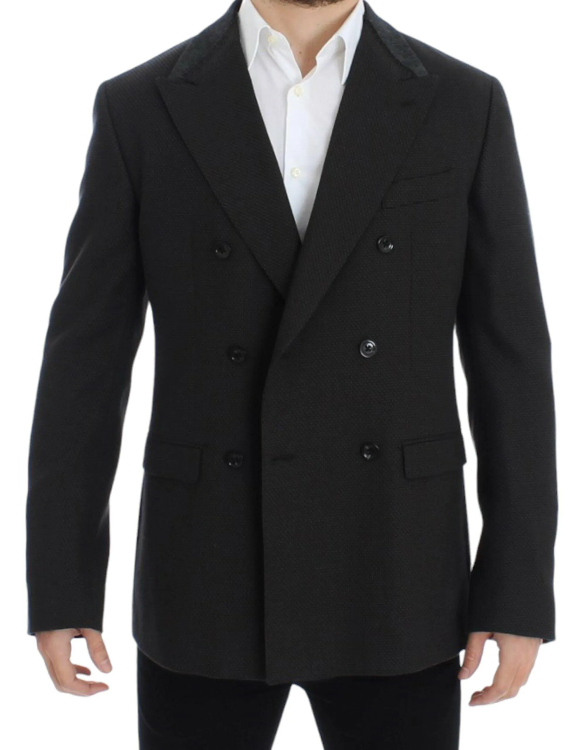 Dolce & Gabbana Brown wool slim fit blazer