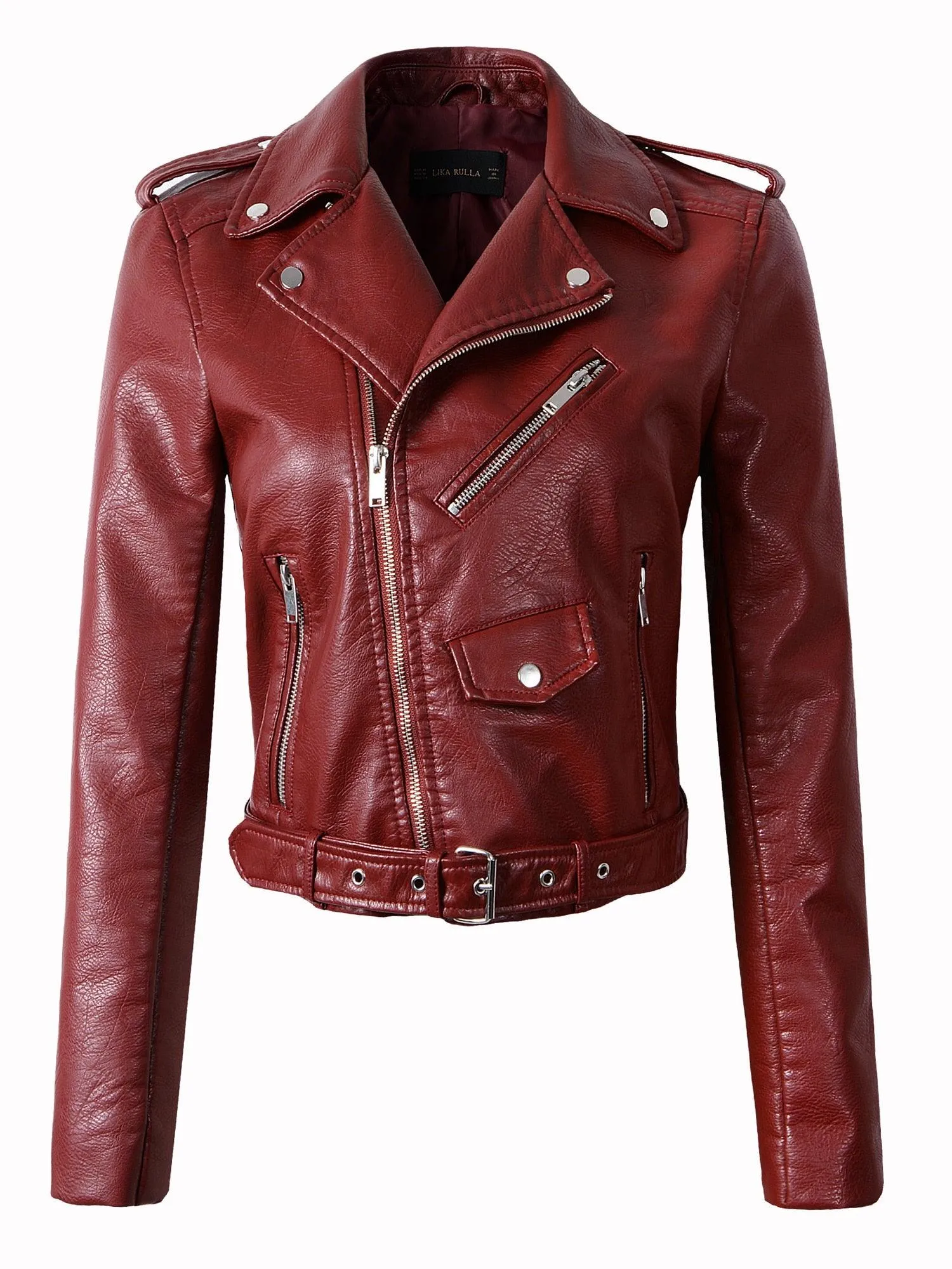 Faux Leather Motorcycle Jacket