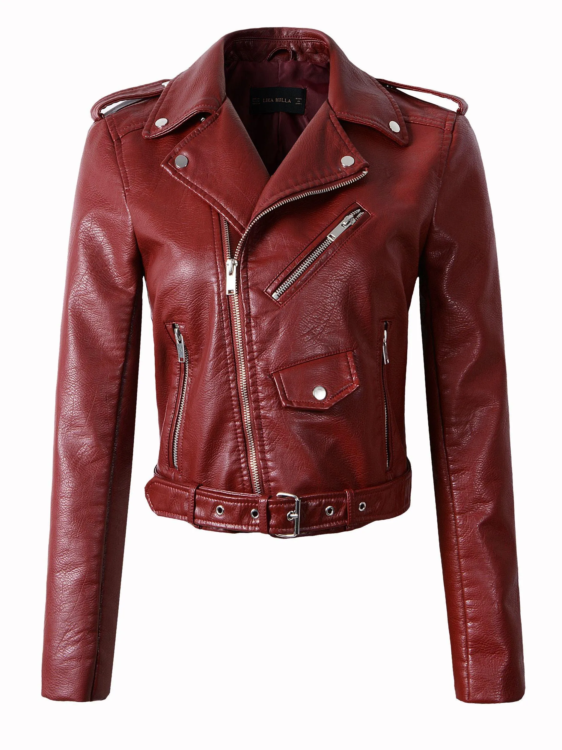 Faux Leather Motorcycle Jacket