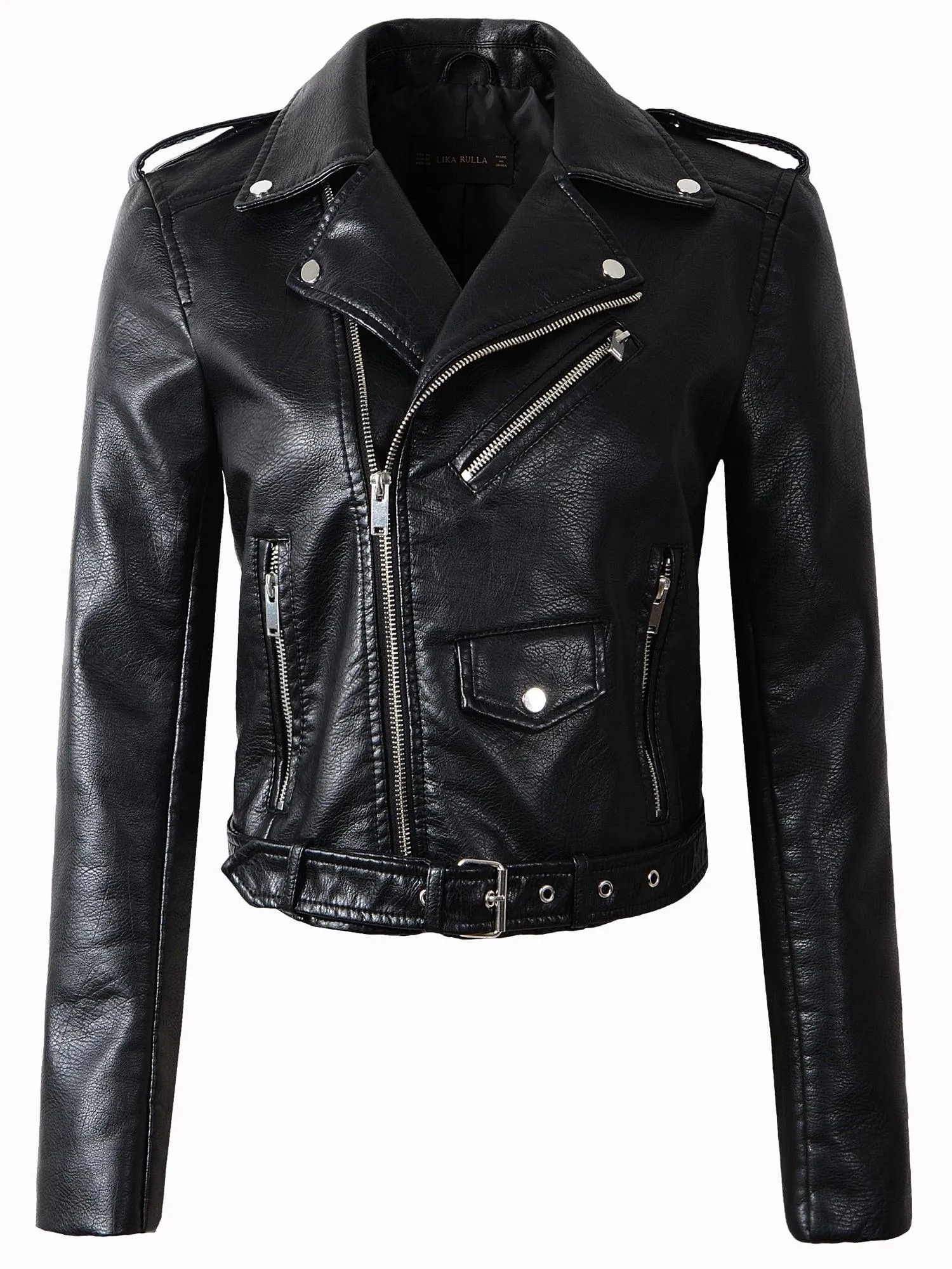 Faux Leather Motorcycle Jacket