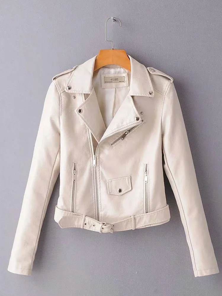 Faux Leather Motorcycle Jacket