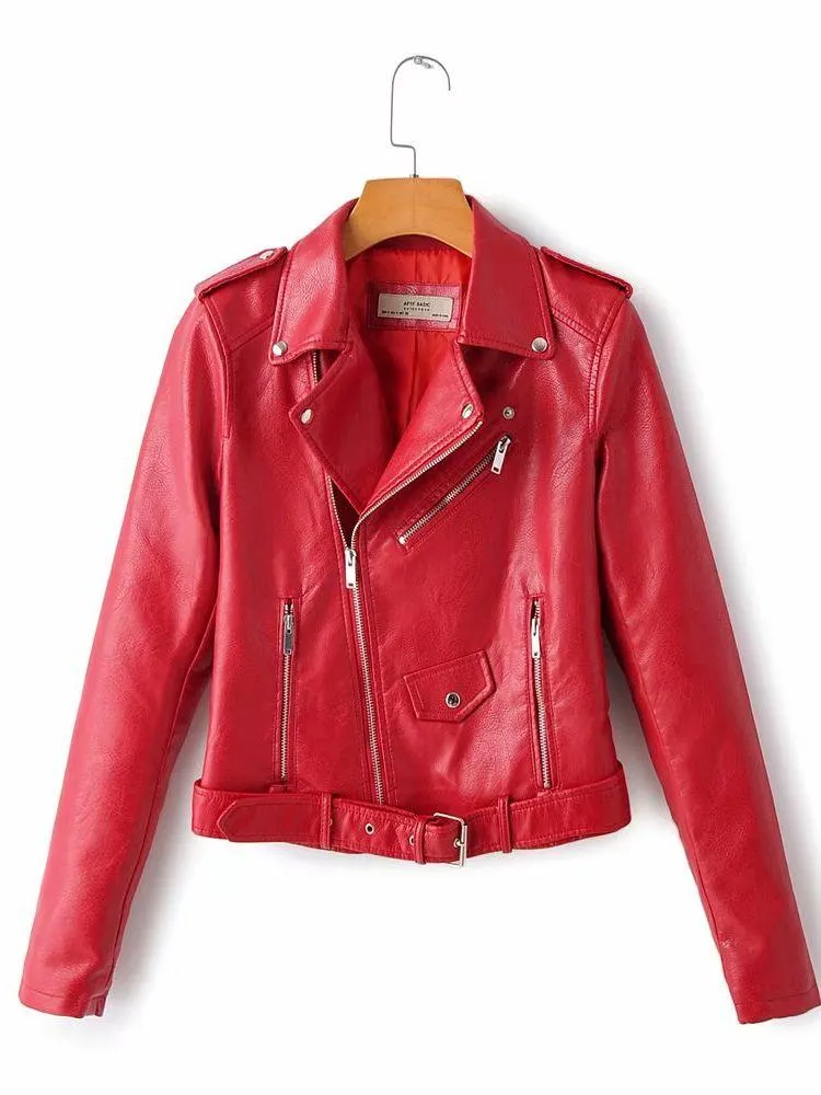 Faux Leather Motorcycle Jacket