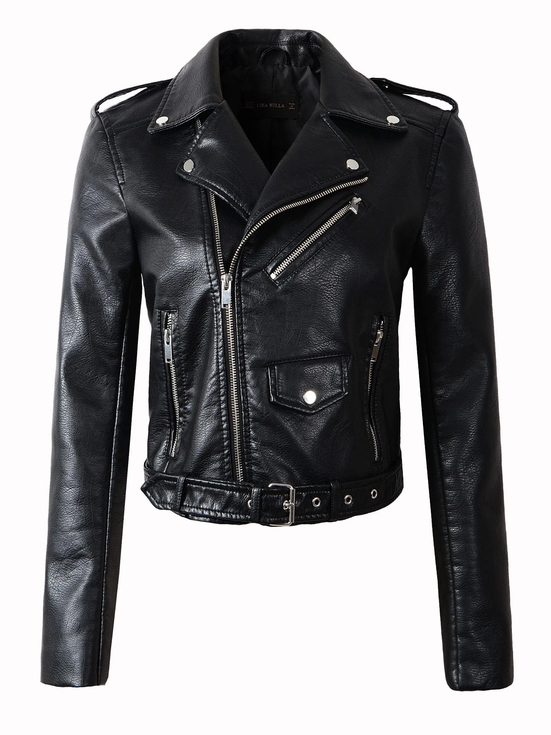 Faux Leather Motorcycle Jacket