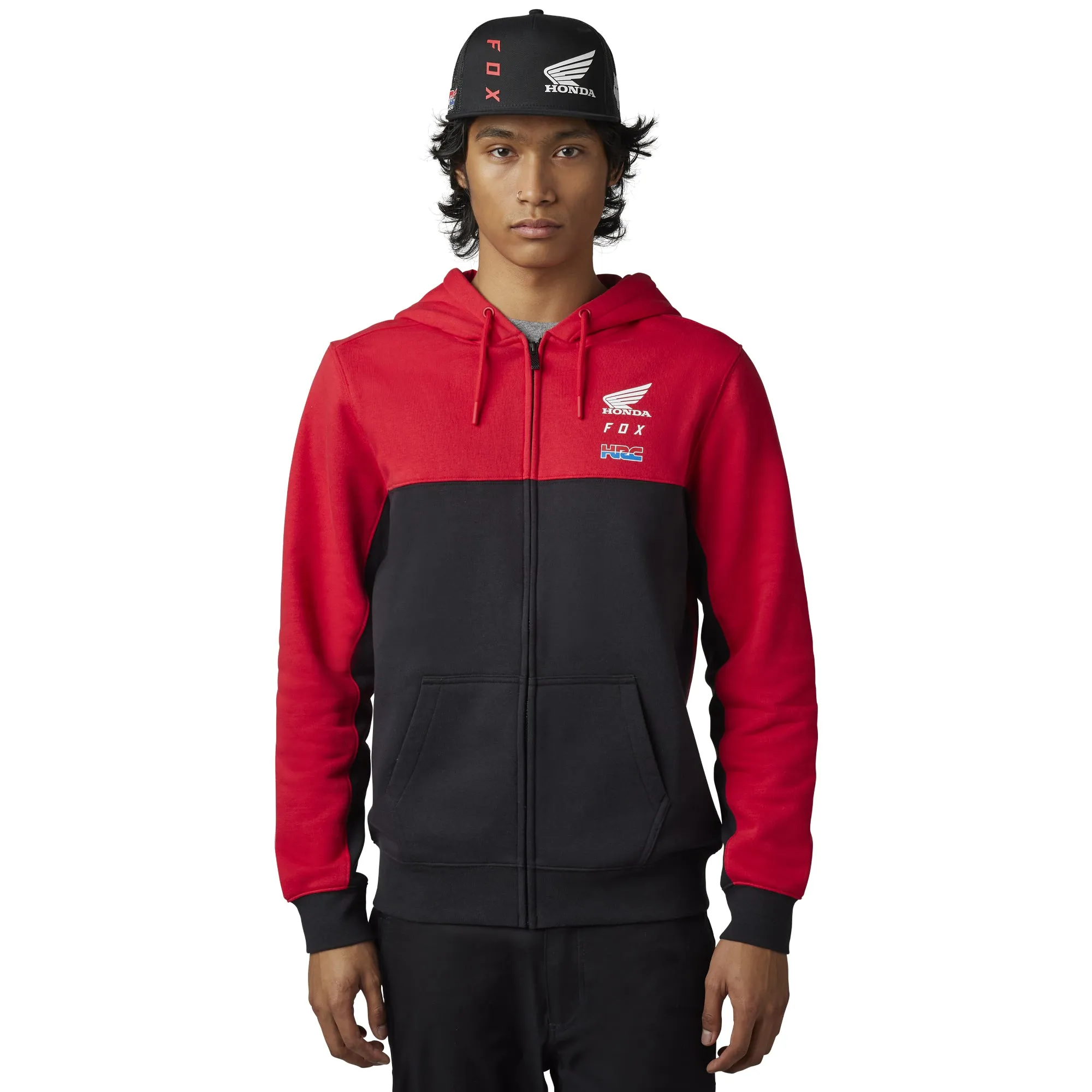 Fox Racing Honda Zip Hoodie Flame Red