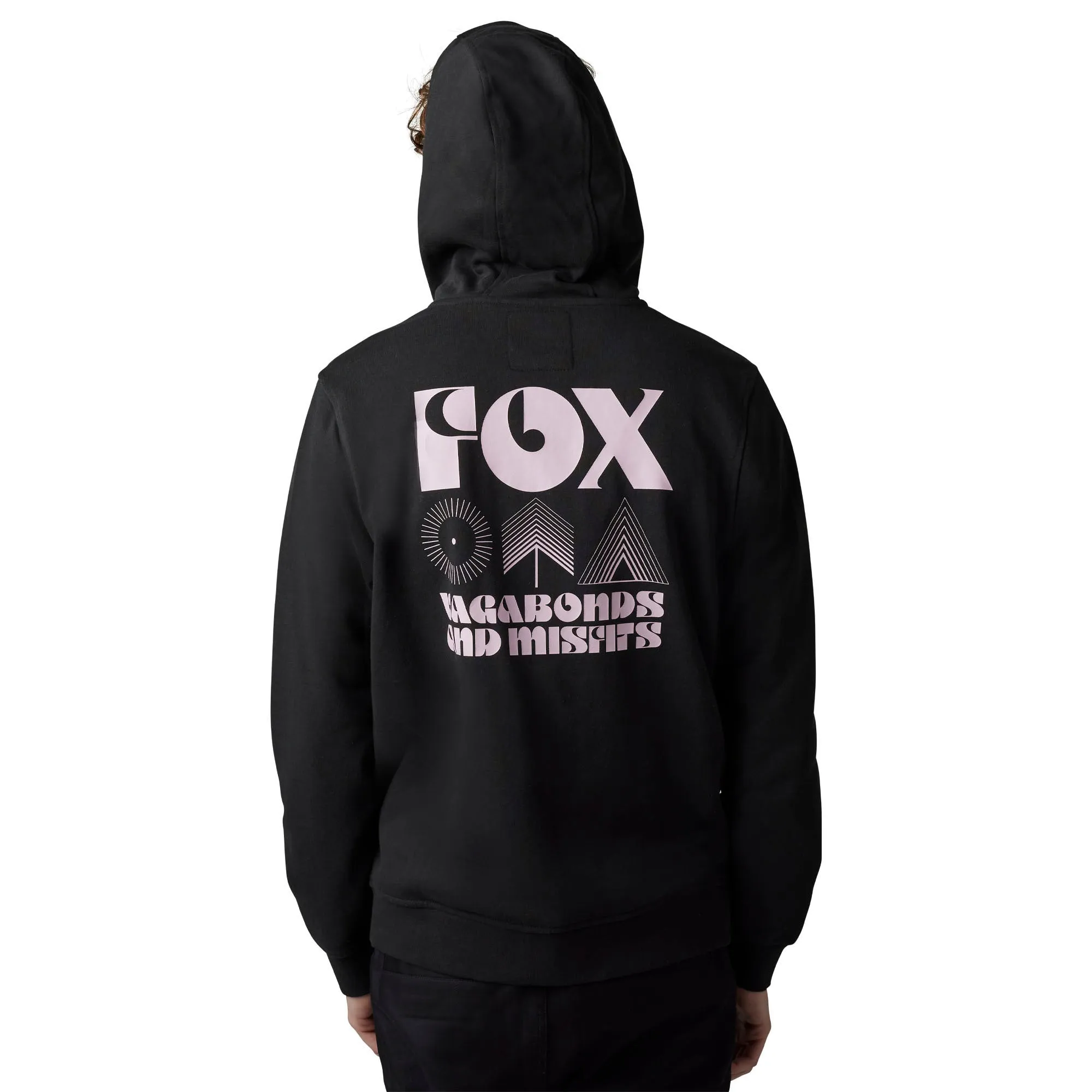 Fox Racing  Mens Rockwilder Full Zip Hoodie Fleece Pockets Warmth Comfort Black