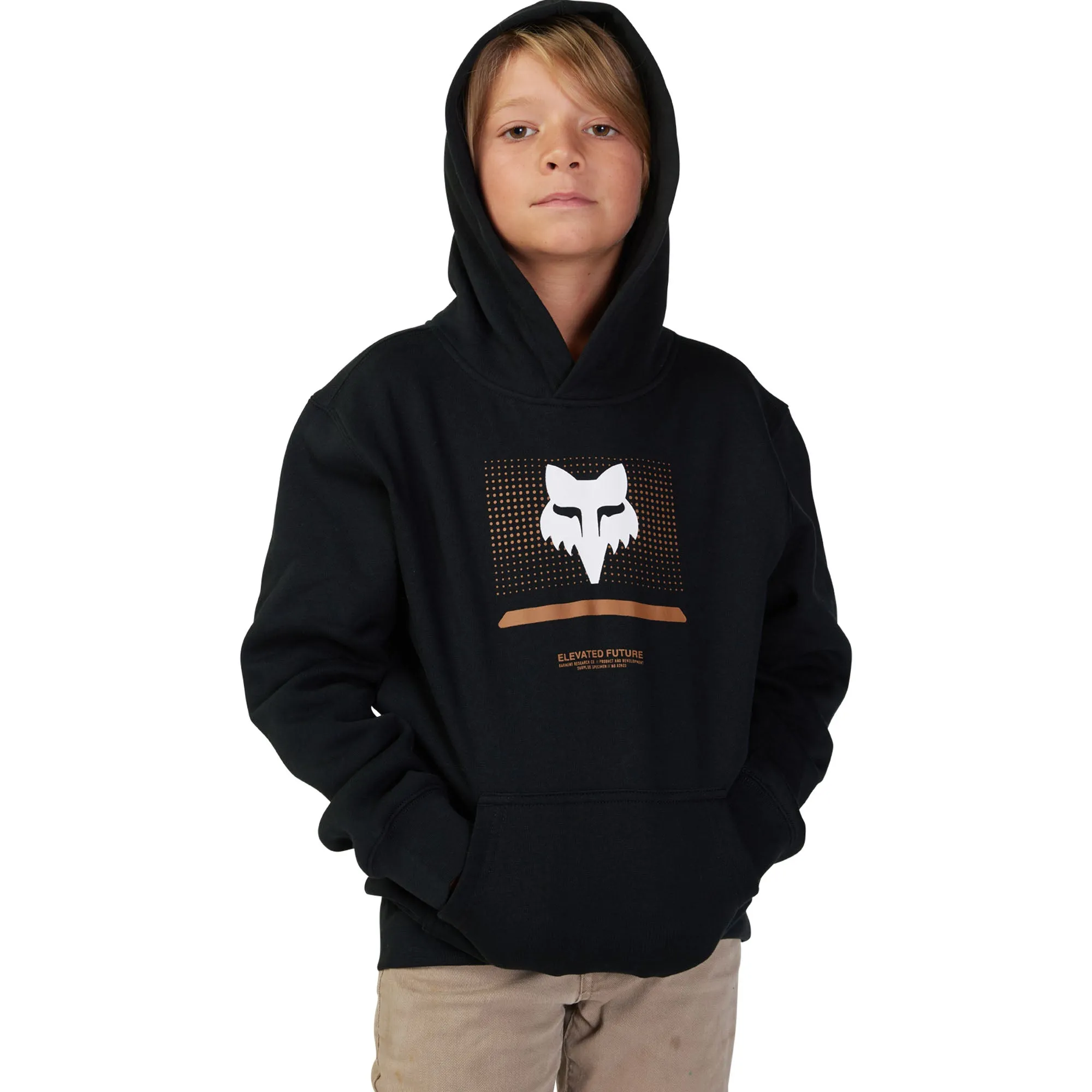 Fox Racing  Youth Optical Fleece Pullover Hoodie Sweatshirt Lightweight Black