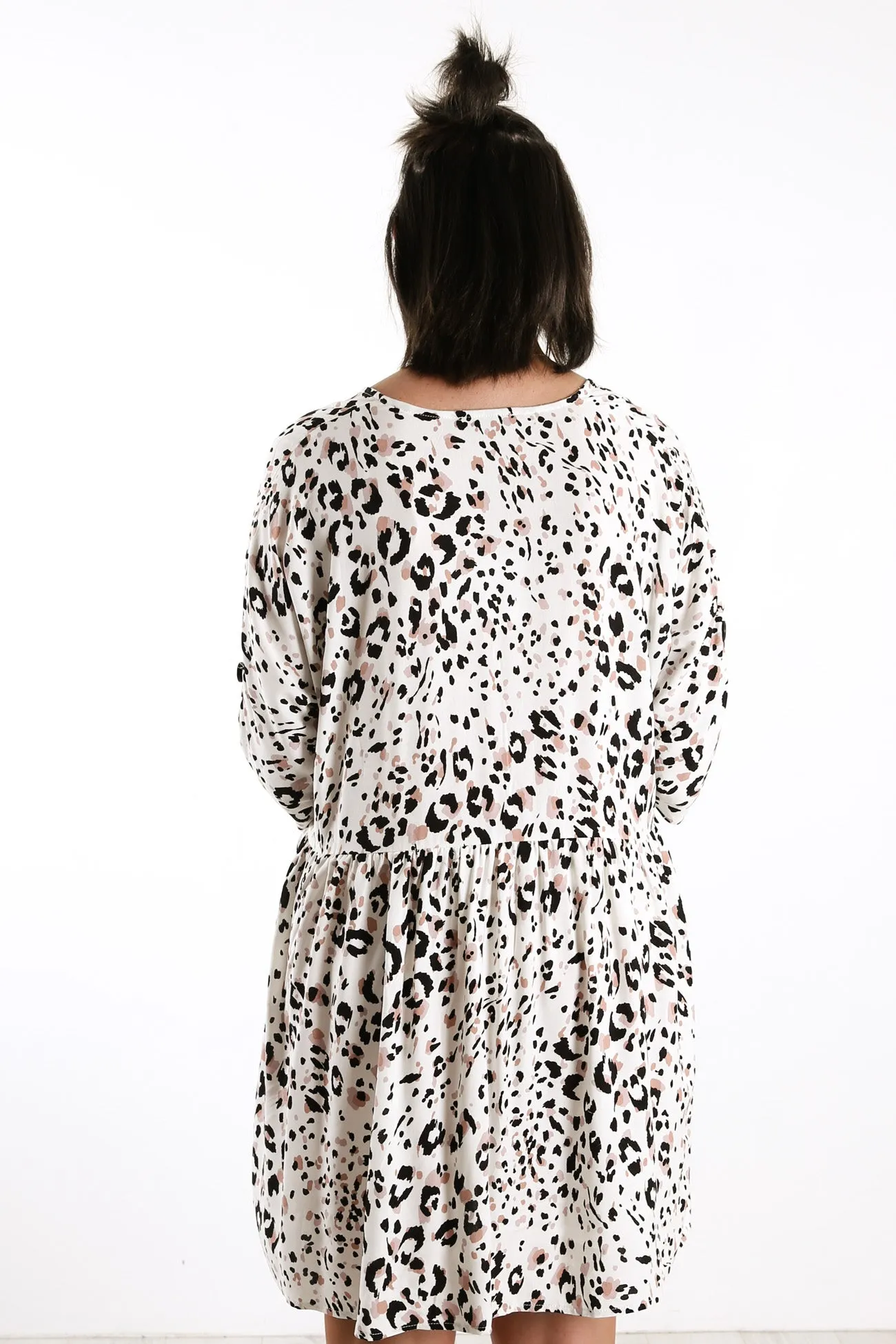 Freddie Dress Snow Leopard Print