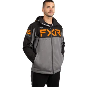 FXR Helium Ride Softshell Snowmobile Jacket Grey Heather/Orange