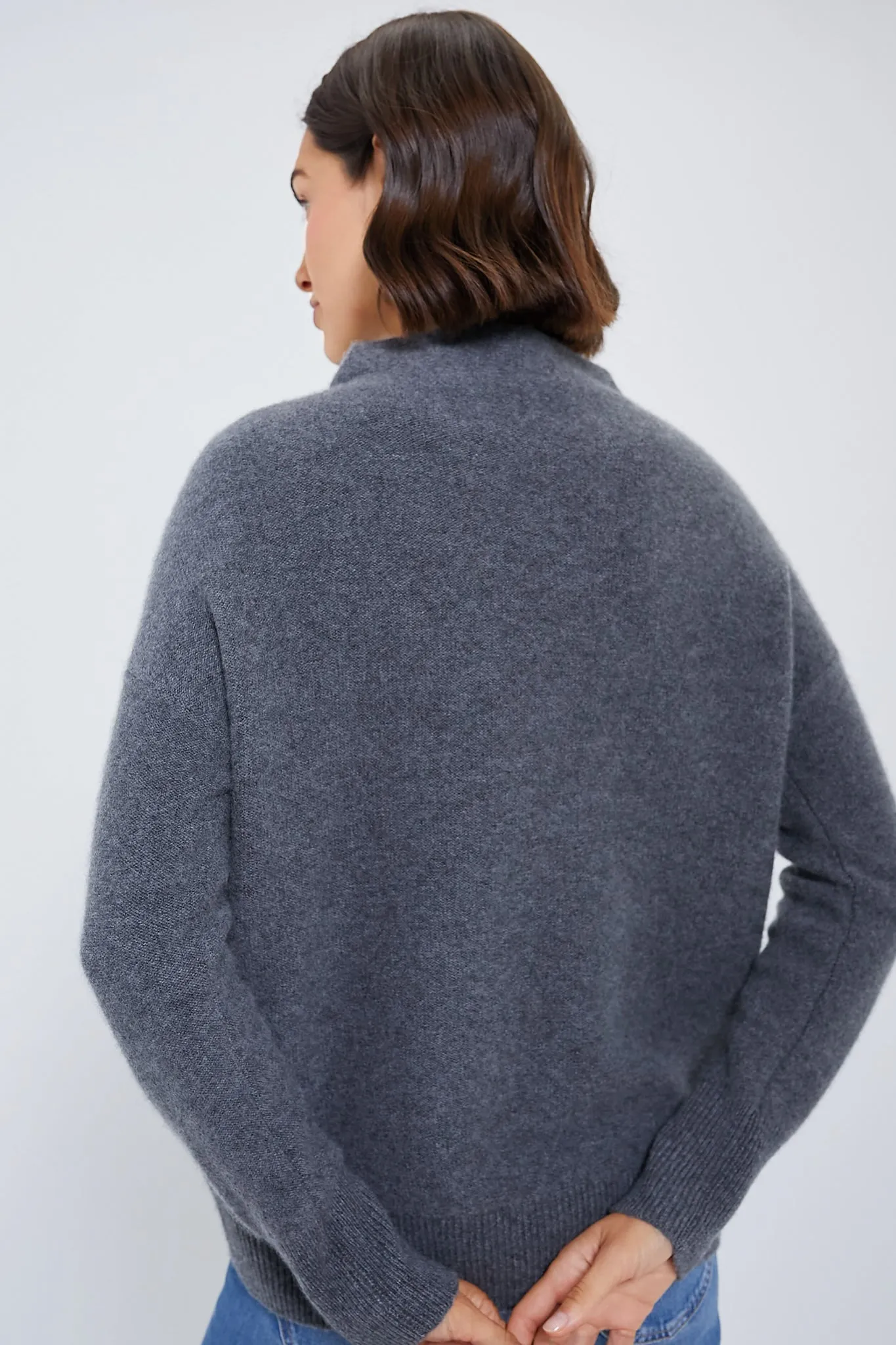 Graphite Boiled Funnel Neck Pullover