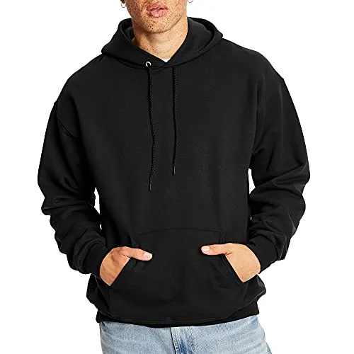 Hanes Men's Ultimate Cotton Heavyweight Pullover Hoodie sweatshirts, Black, X-Large US