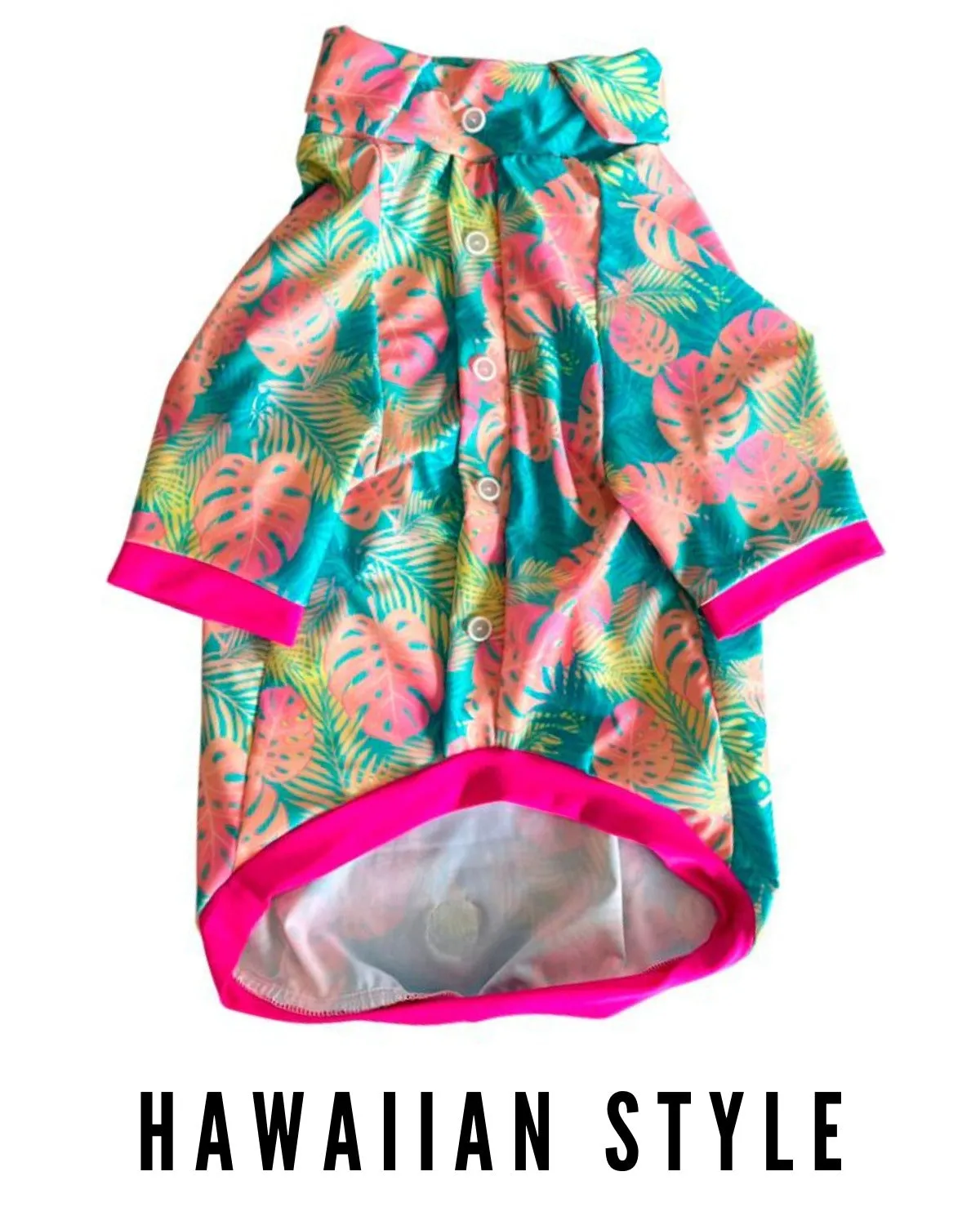 Hawaiian Sunrise - PAWjama with Hot Pink Trim