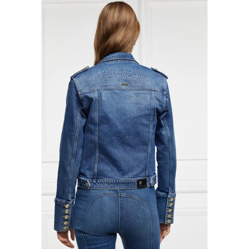 Holland Cooper Iconic Ladies Denim Jacket - Classic Indigo