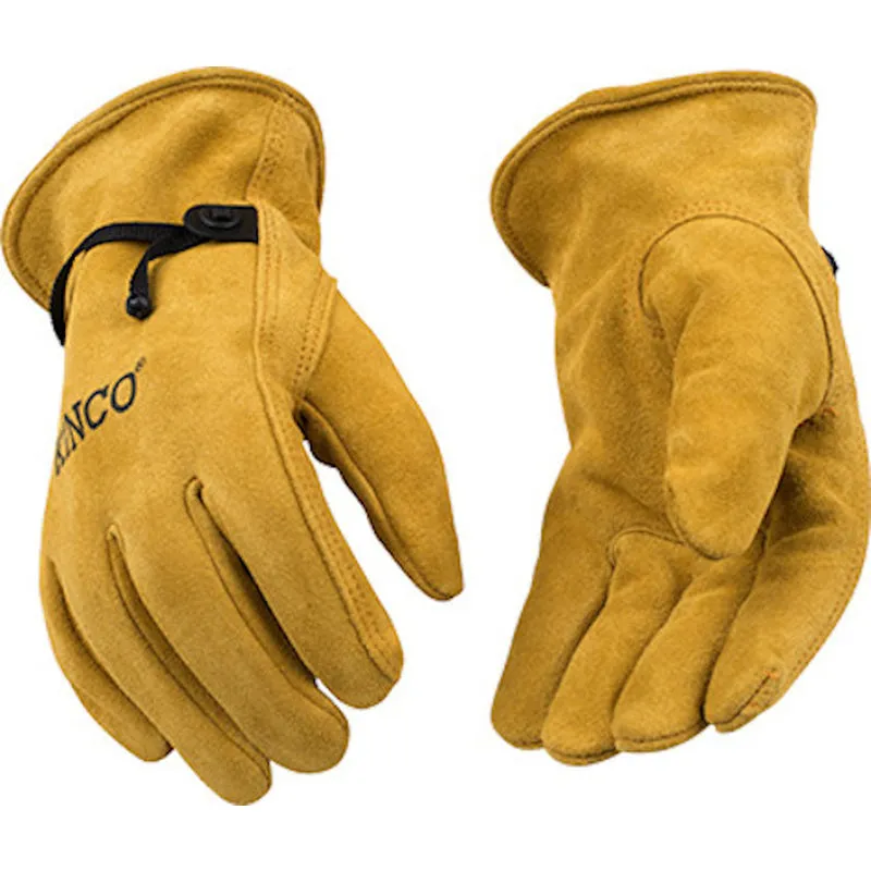 Kinco Men's Indoor/Outdoor Driver Gloves Gold L 1 pair