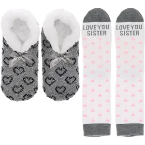 Love You Sister Slipper Sock Gift Set