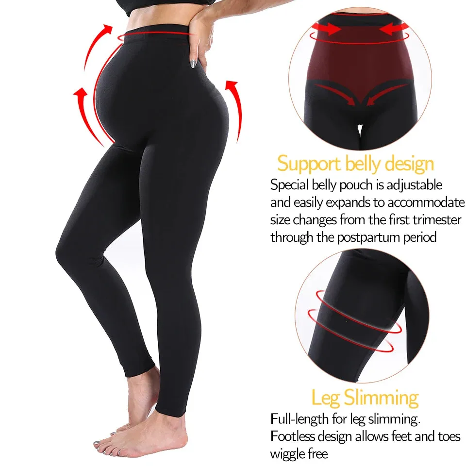 Maternity Leggings High Waist Belly Support Leggins for Pregnant Women Pregnancy Skinny Pants Body Shaping Postpartum Trousers