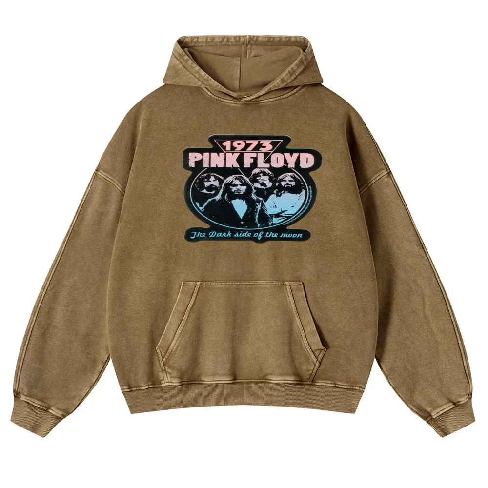 Mens Vintage 1973  Pink Floyd Rock Band Hoodies