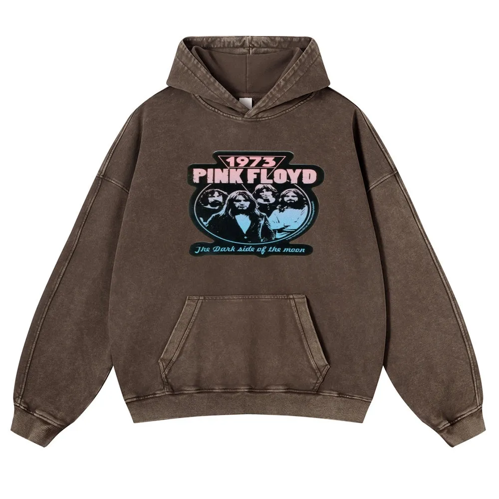 Mens Vintage 1973  Pink Floyd Rock Band Hoodies