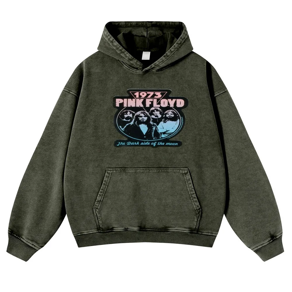 Mens Vintage 1973  Pink Floyd Rock Band Hoodies