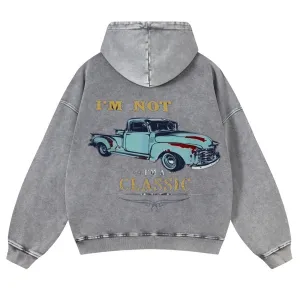 Mens Vintage I'M Not I'M A Classic Hoodies