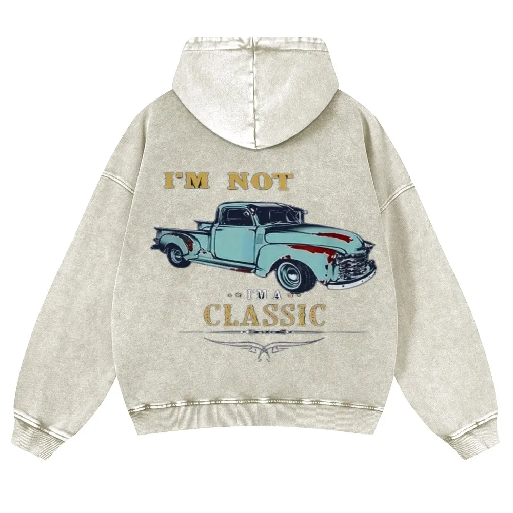 Mens Vintage I'M Not I'M A Classic Hoodies