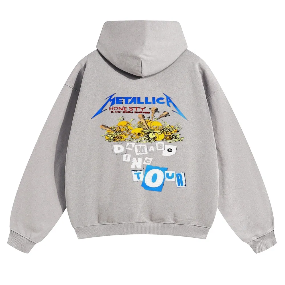 Mens Vintage Metallica Skeleton Hoodies