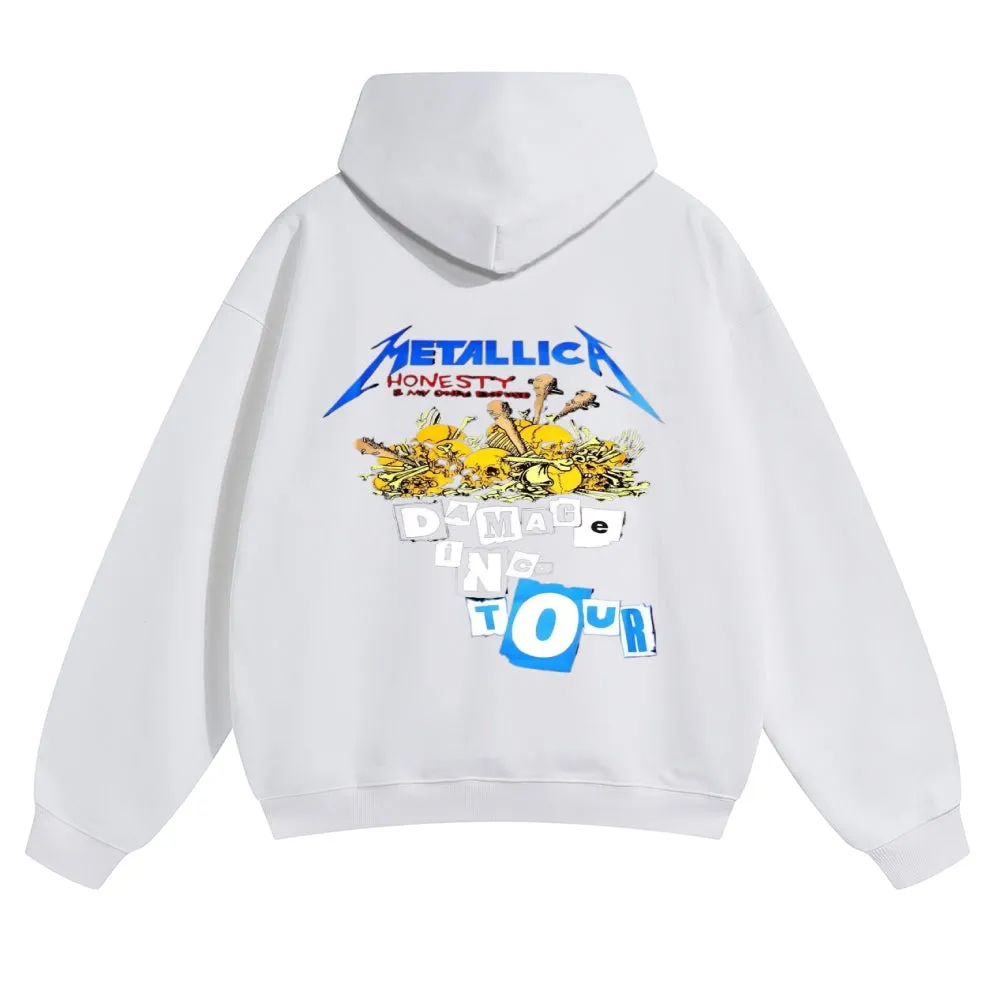 Mens Vintage Metallica Skeleton Hoodies