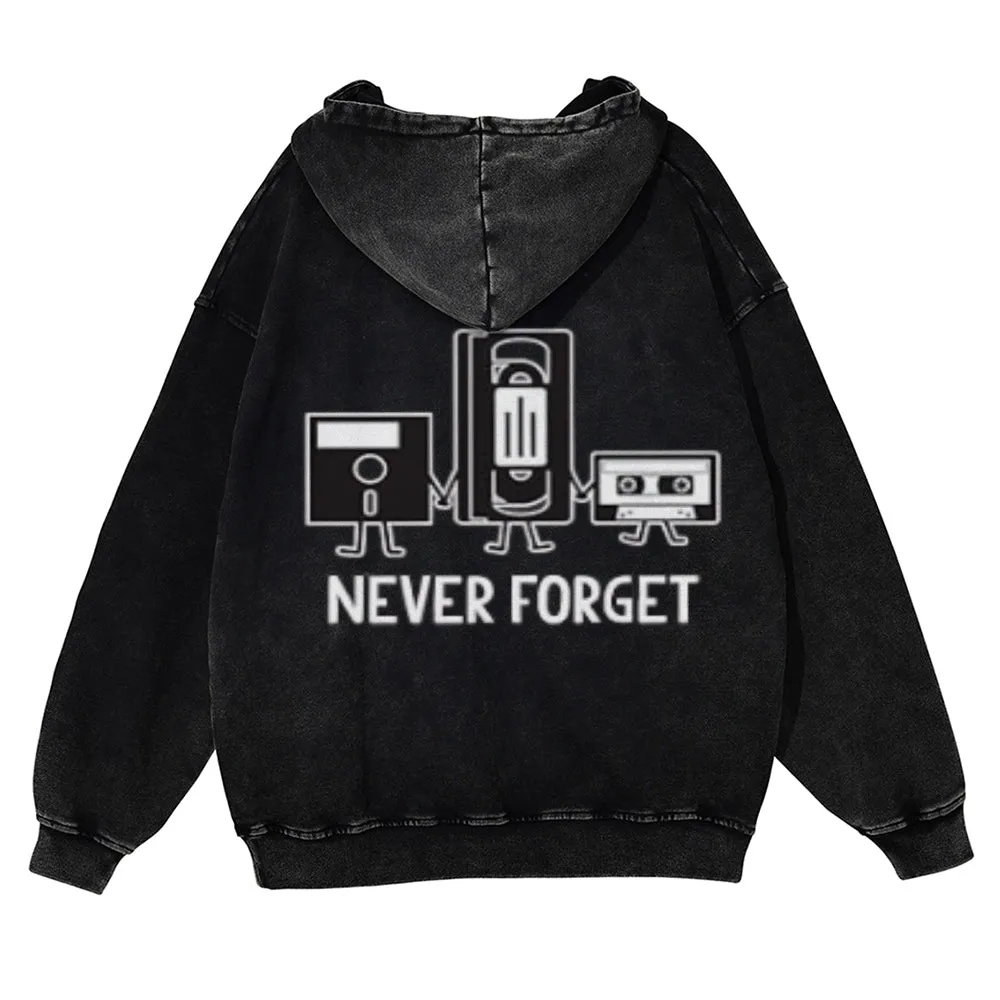 Mens Vintage Never Forget Hoodies