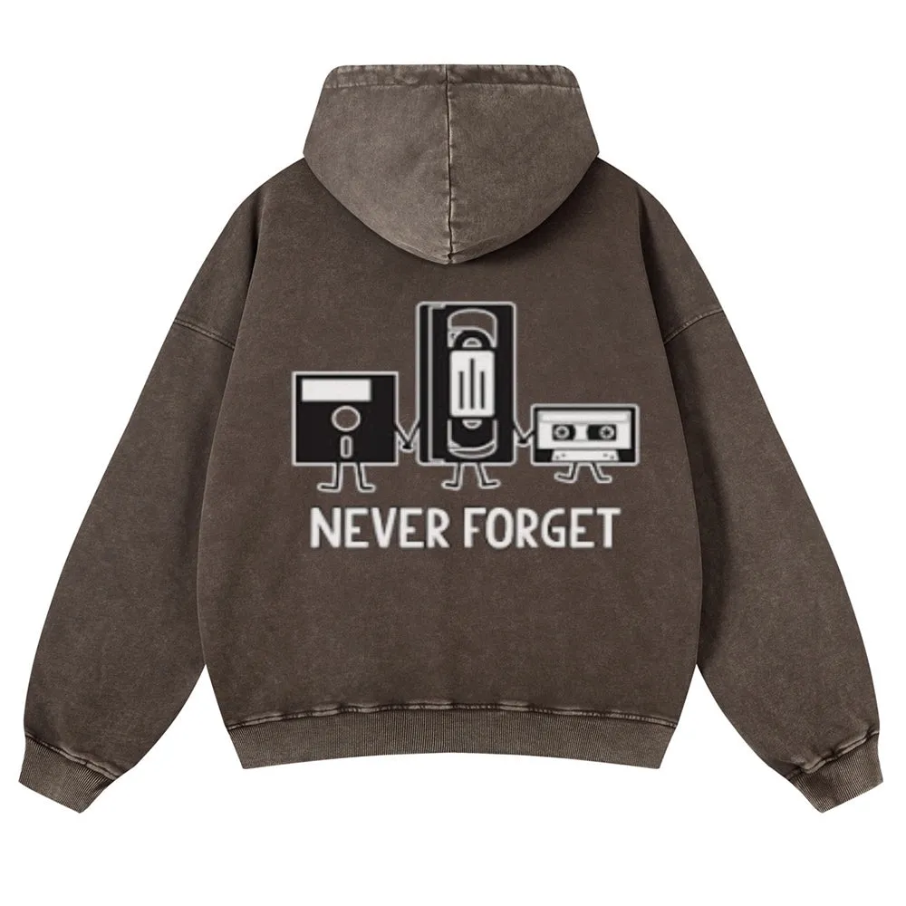 Mens Vintage Never Forget Hoodies