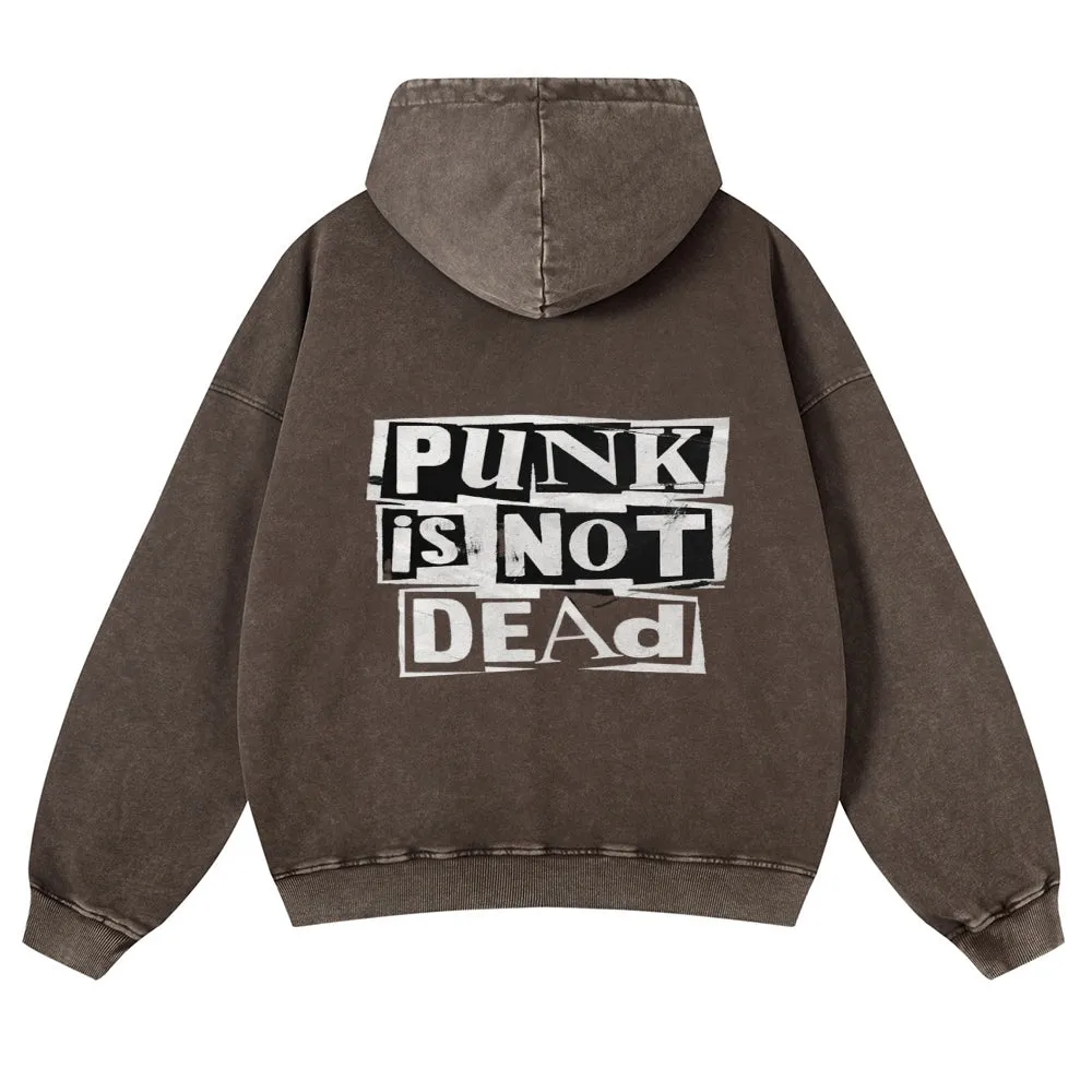 Mens Vintage Punk is Not Dead Hoodies