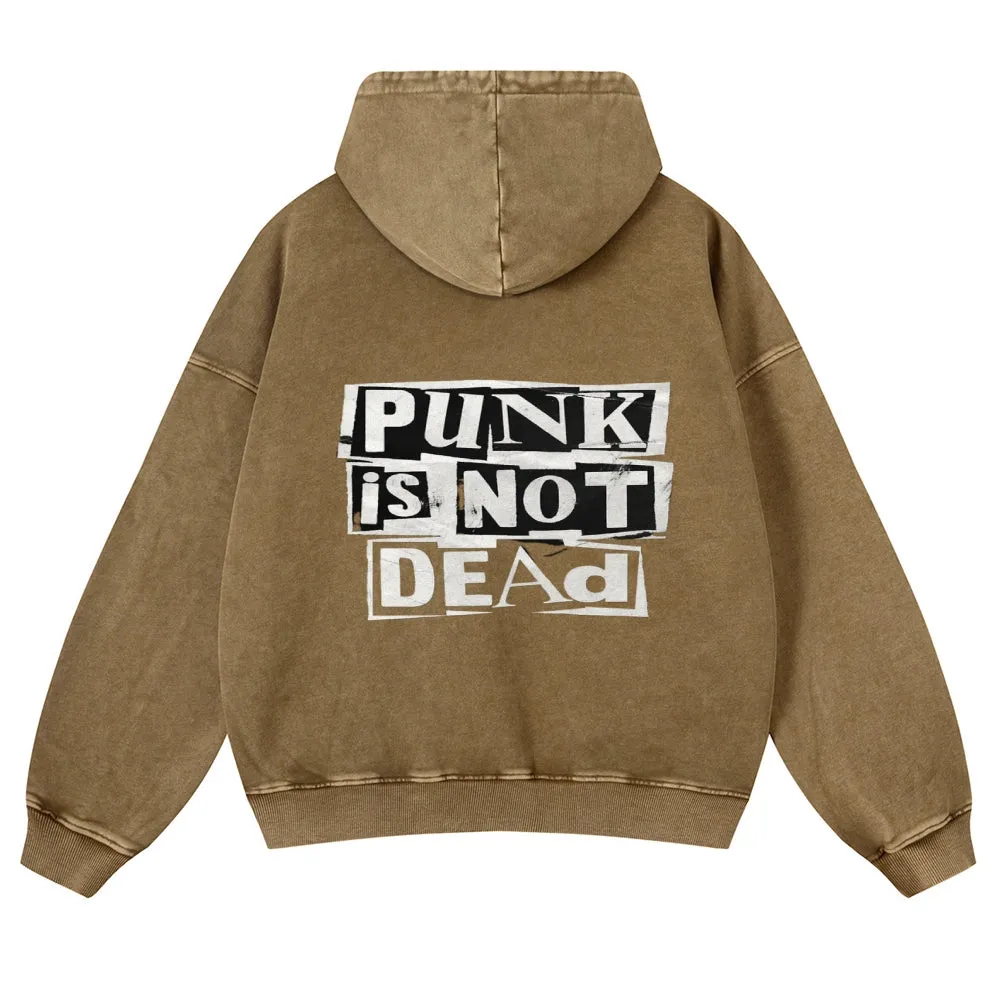 Mens Vintage Punk is Not Dead Hoodies