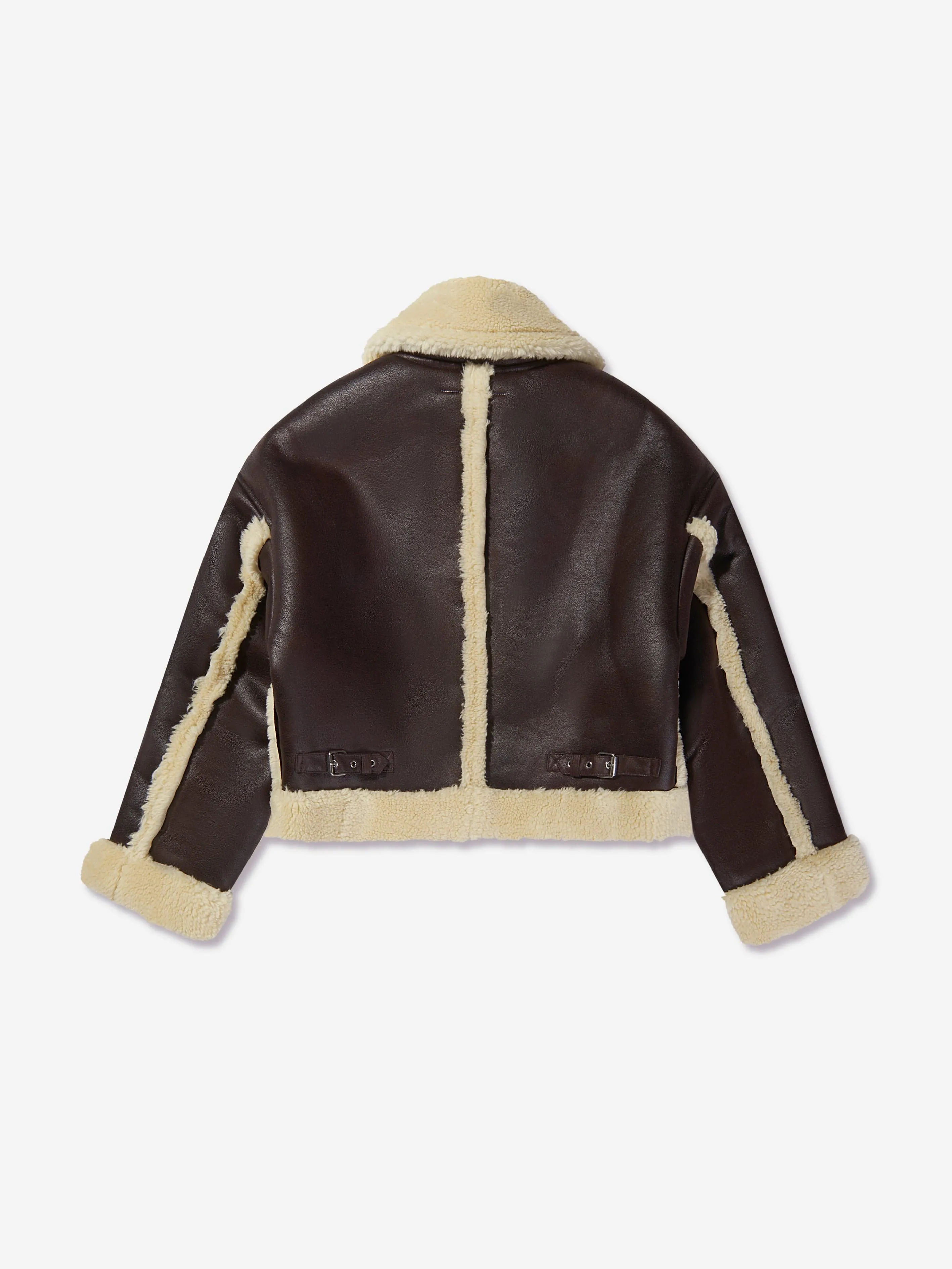 MM6 Maison Margiela Kids Faux Leather Aviator Jacket