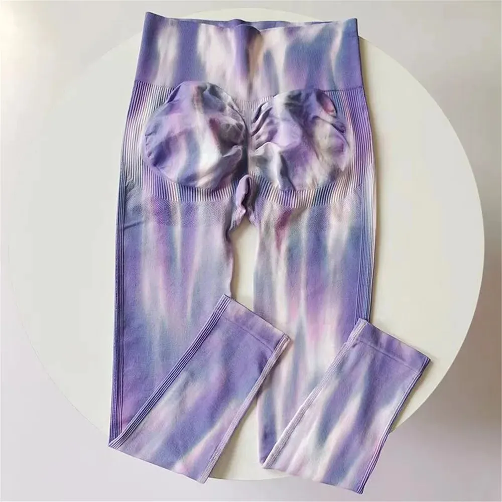 Newest Scrunch Butt Seamless Leggings For Women Gym Tights Tie Dye  Legging  Workout Gym Clothing Yoga Pants