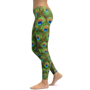 Peacock Feathered Leggings