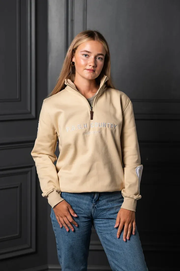 P.O.S.H. Country Unisex Tidal Quarter Zip Sweatshirt