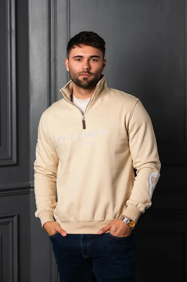 P.O.S.H. Country Unisex Tidal Quarter Zip Sweatshirt