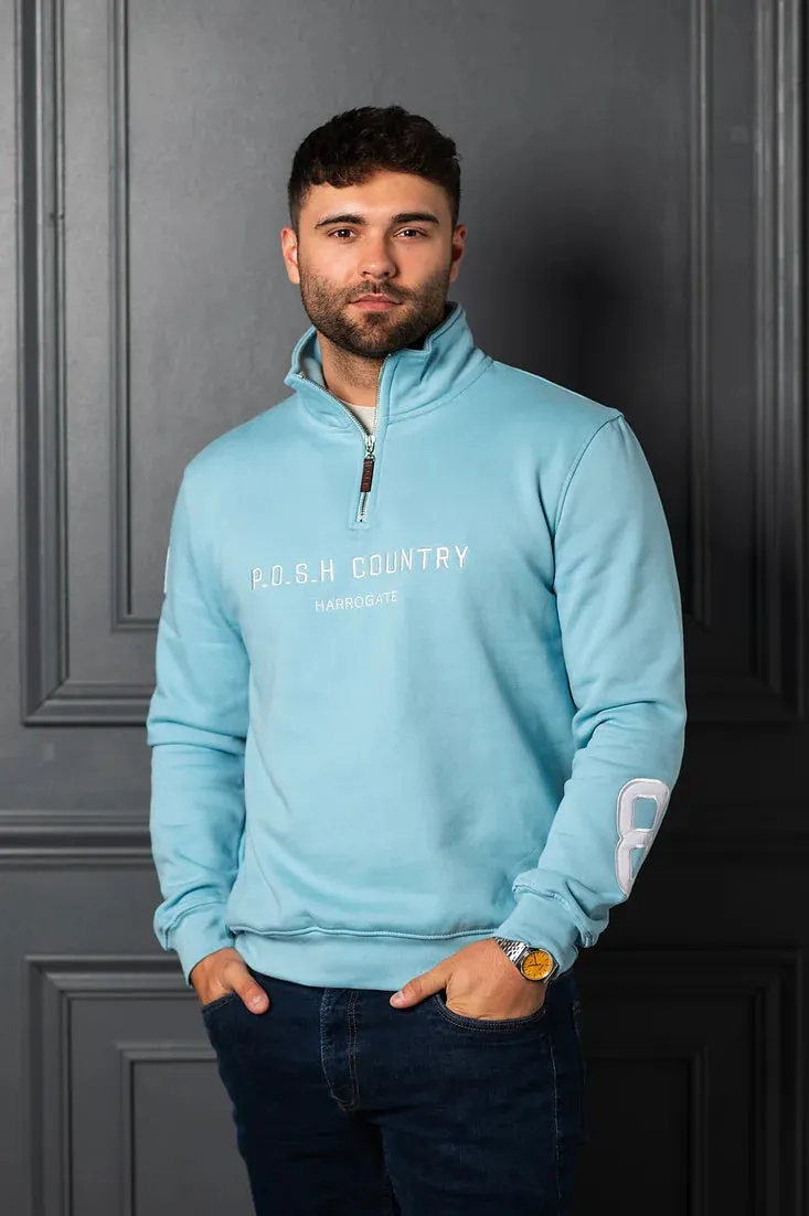 P.O.S.H. Country Unisex Tidal Quarter Zip Sweatshirt