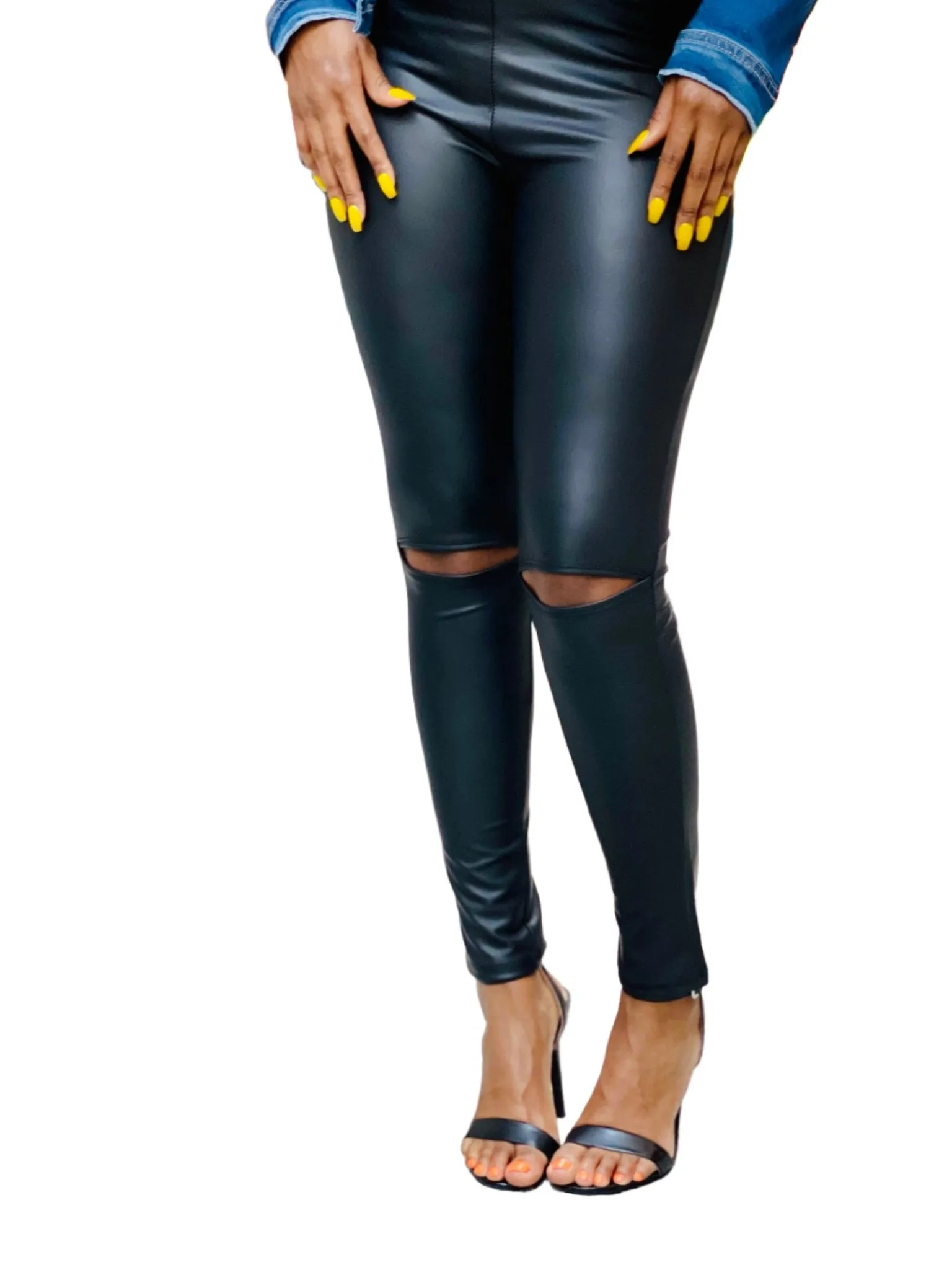 PU leather leggings