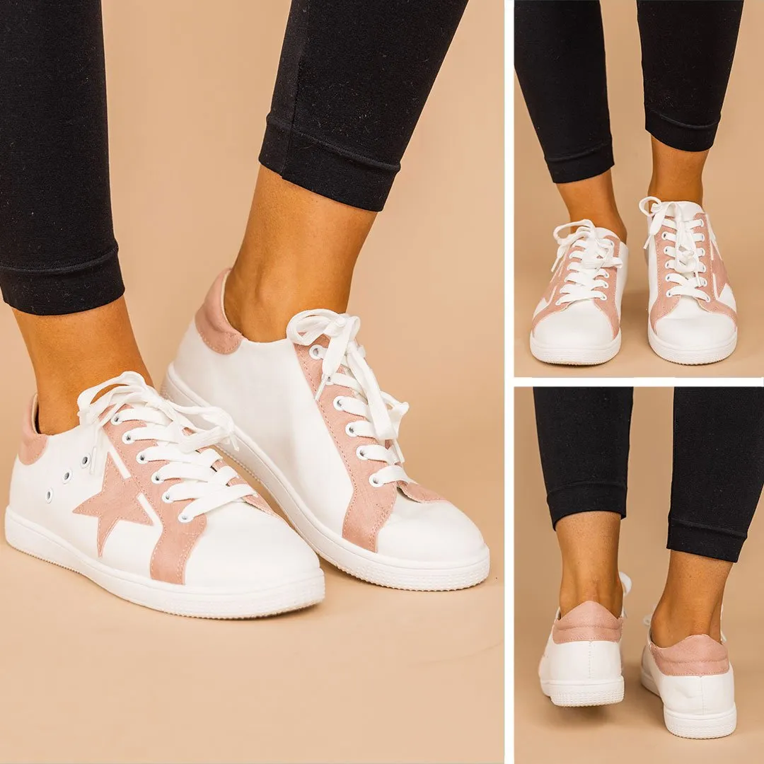 Ready For Anything Light Pink Sneakers